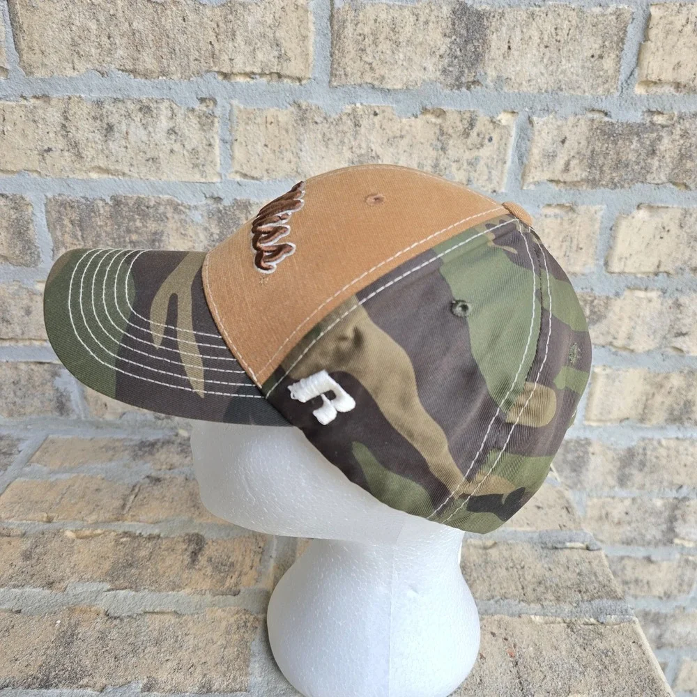 Ole Miss Rebels Baseball Cap Tan Camo Logo Russell Athletic Men